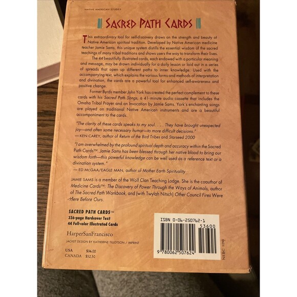 Vintage Sacred Path Cards by Jamie Sams 44 Cards + Book Native American Spiritua - Picture 2 of 8